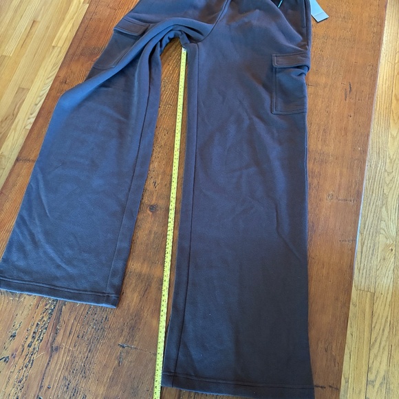 NWT B.P. Wide Leg Cargo Pocket Fleece Sweatpants Brown, Size XS, Tall Nordstroms - Picture 10 of 13